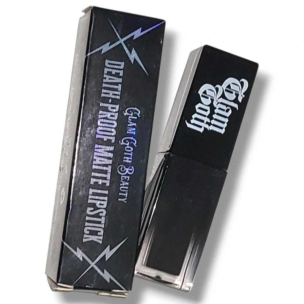 Glam Goth Beauty Nightmare Death-Proof Matte Liquid Lipstick 8ml NIB Black